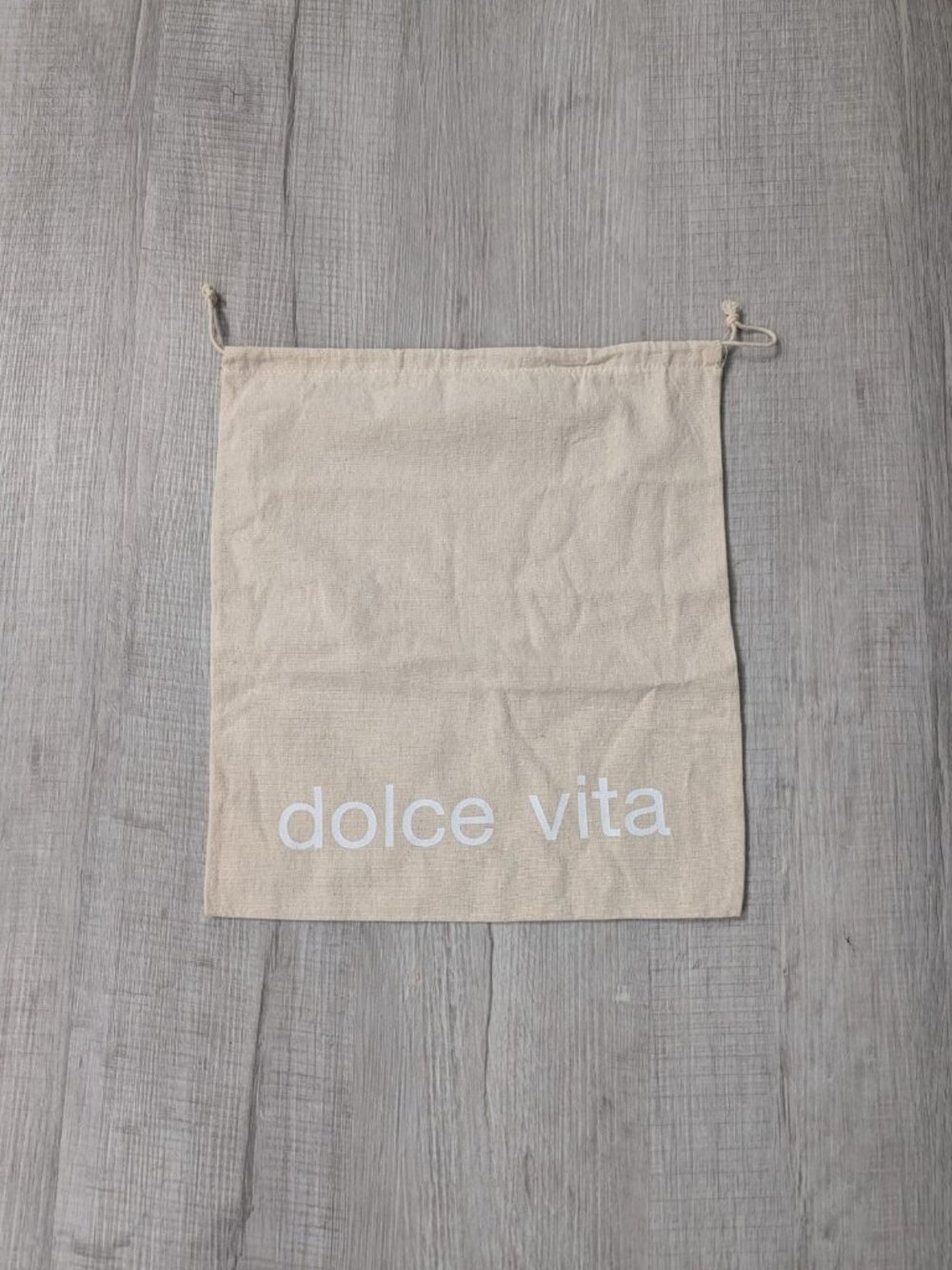 Dolce Vita Dust Bag Tan Drawstring Protective Storage Case 13"x14.5"